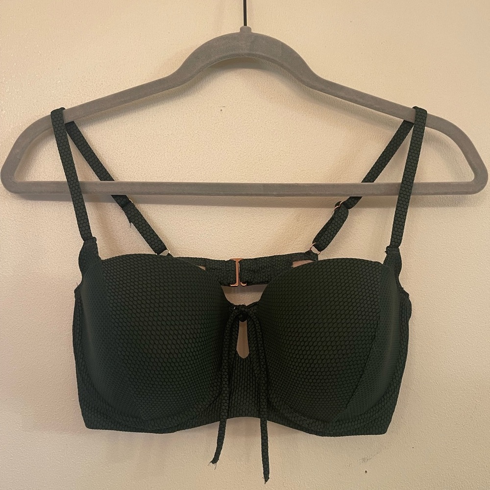 Dark green two piece swim suit
